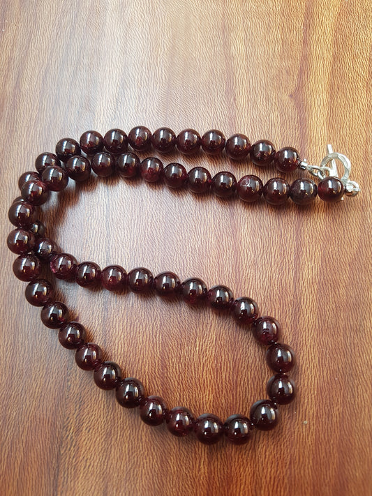 Garnet necklace 8mm