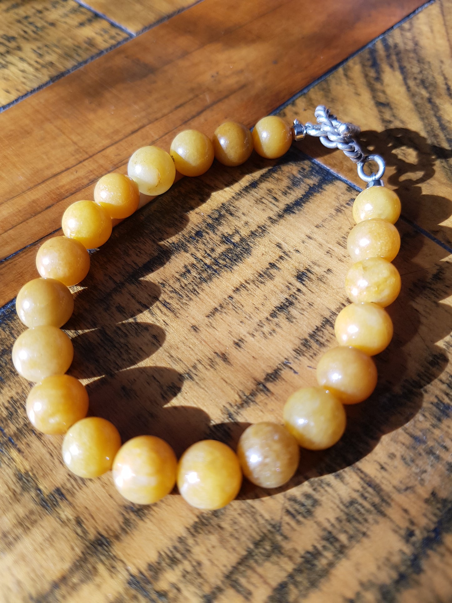 Yellow Jade Bracelet 8mm