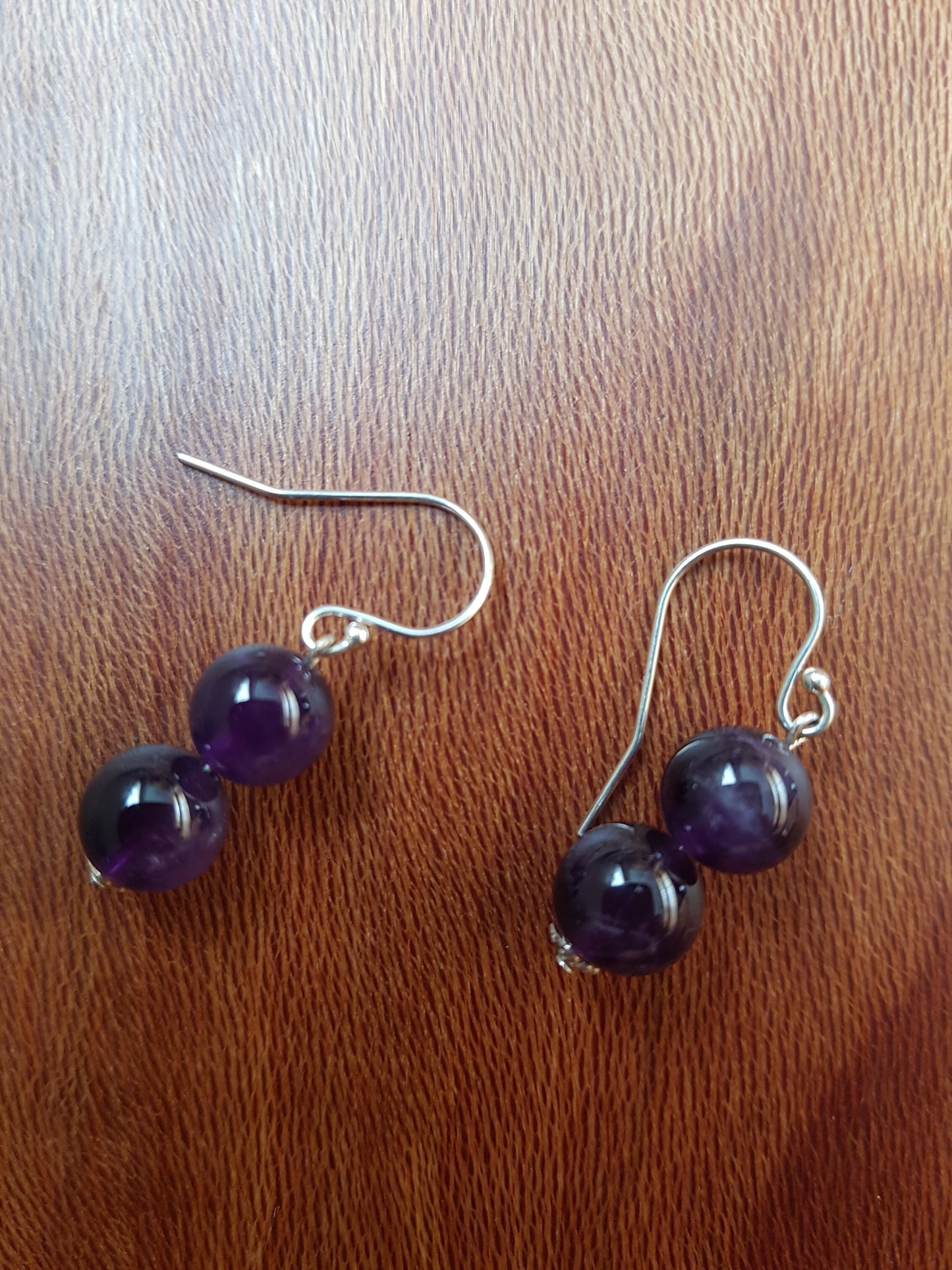 Amethyst earring 8mm