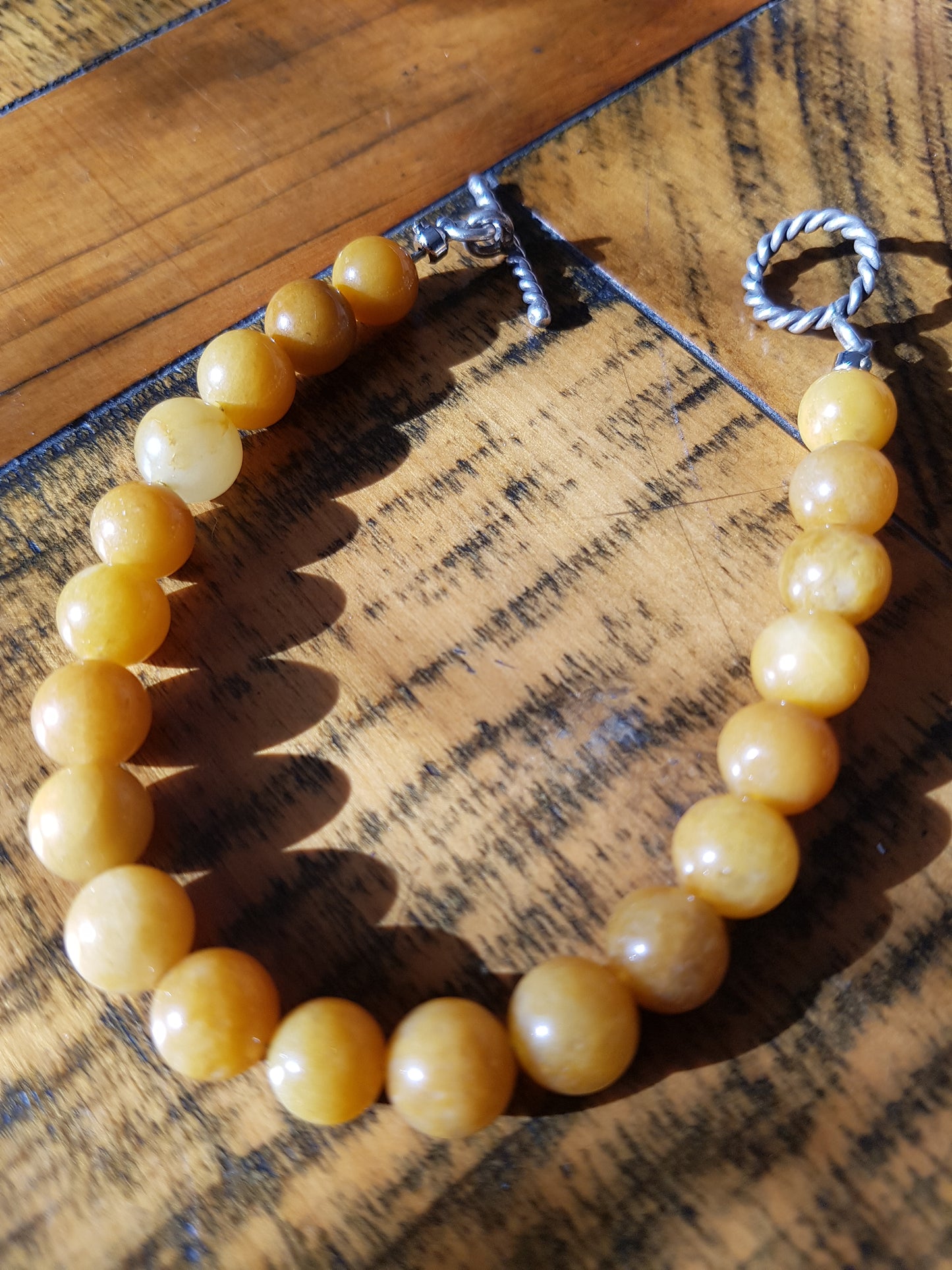 Yellow Jade Bracelet 8mm