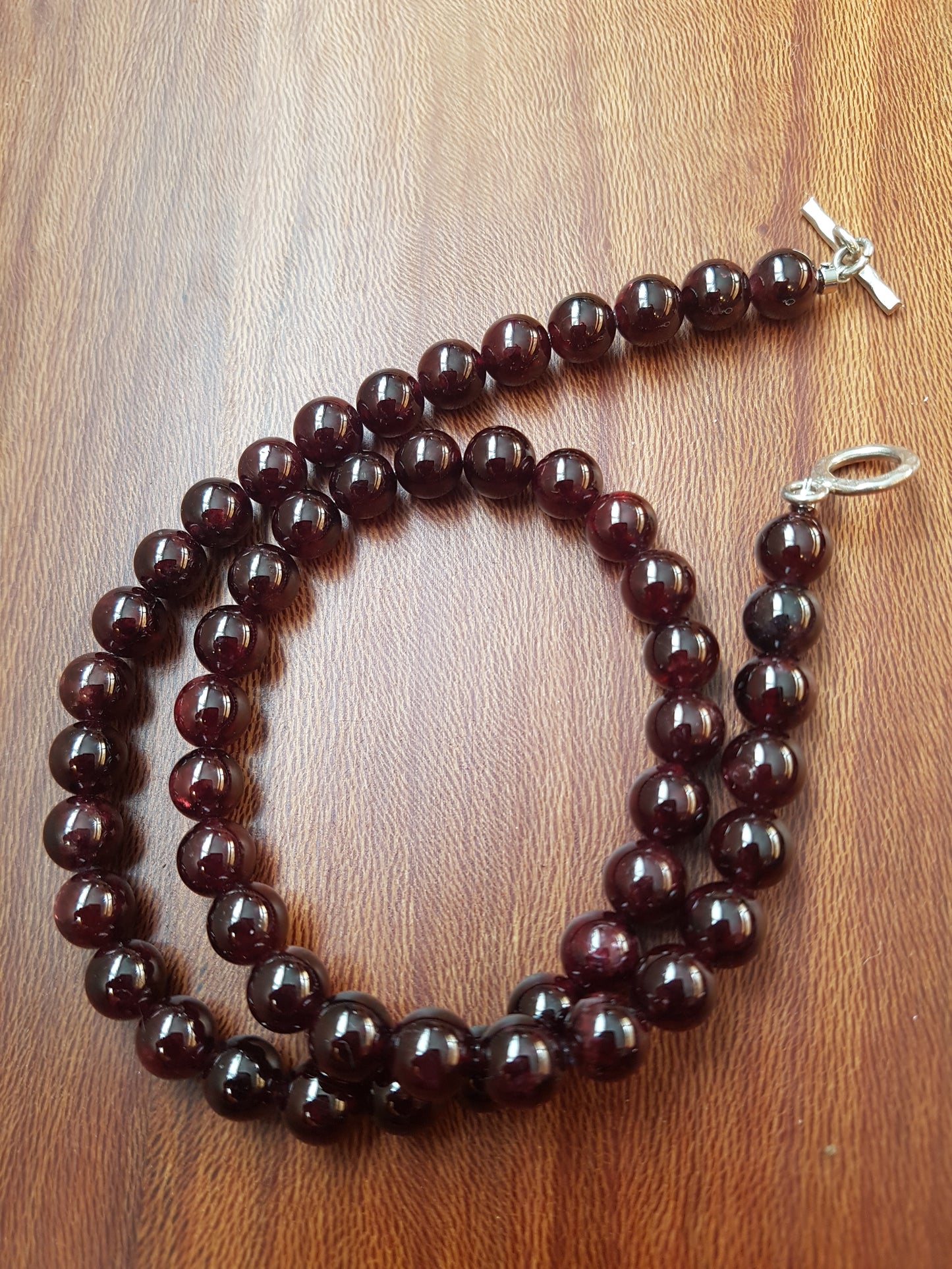 Garnet necklace 8mm
