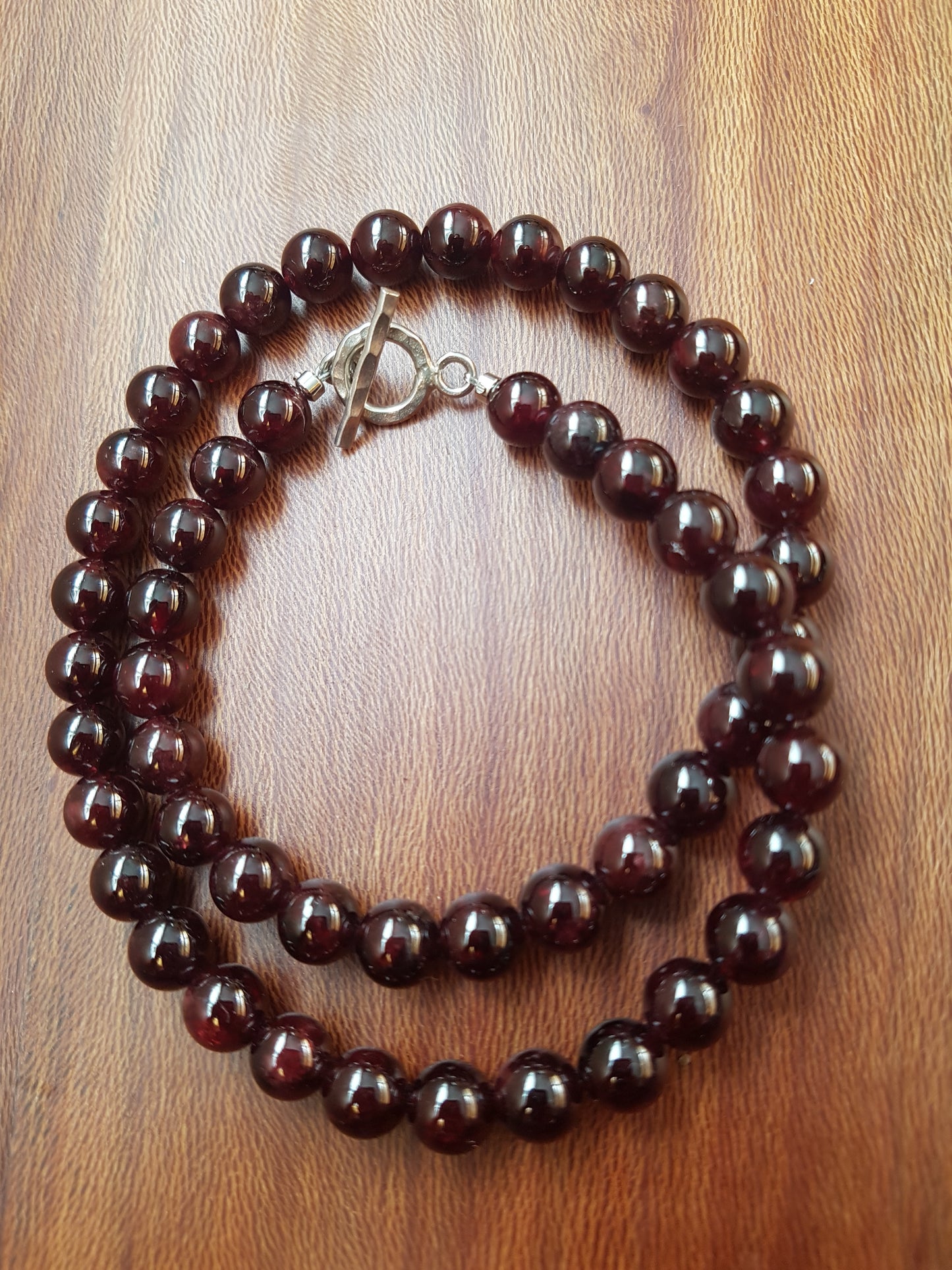 Garnet necklace 8mm