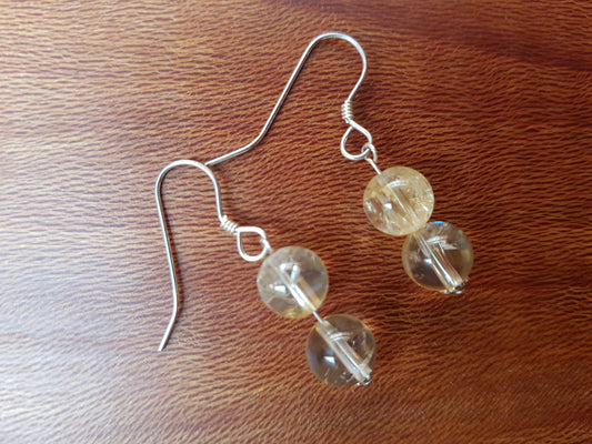 Citrine earring 8mm