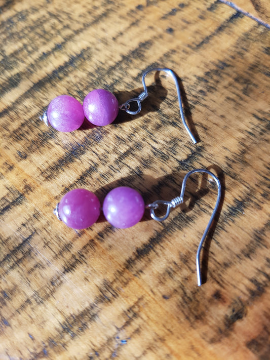 Ruby earring 8mm
