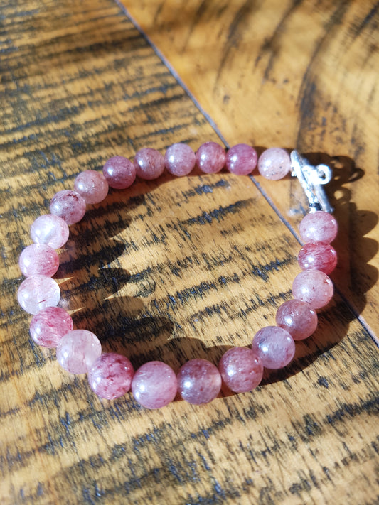 Strawberry Quartz 8m bracelet