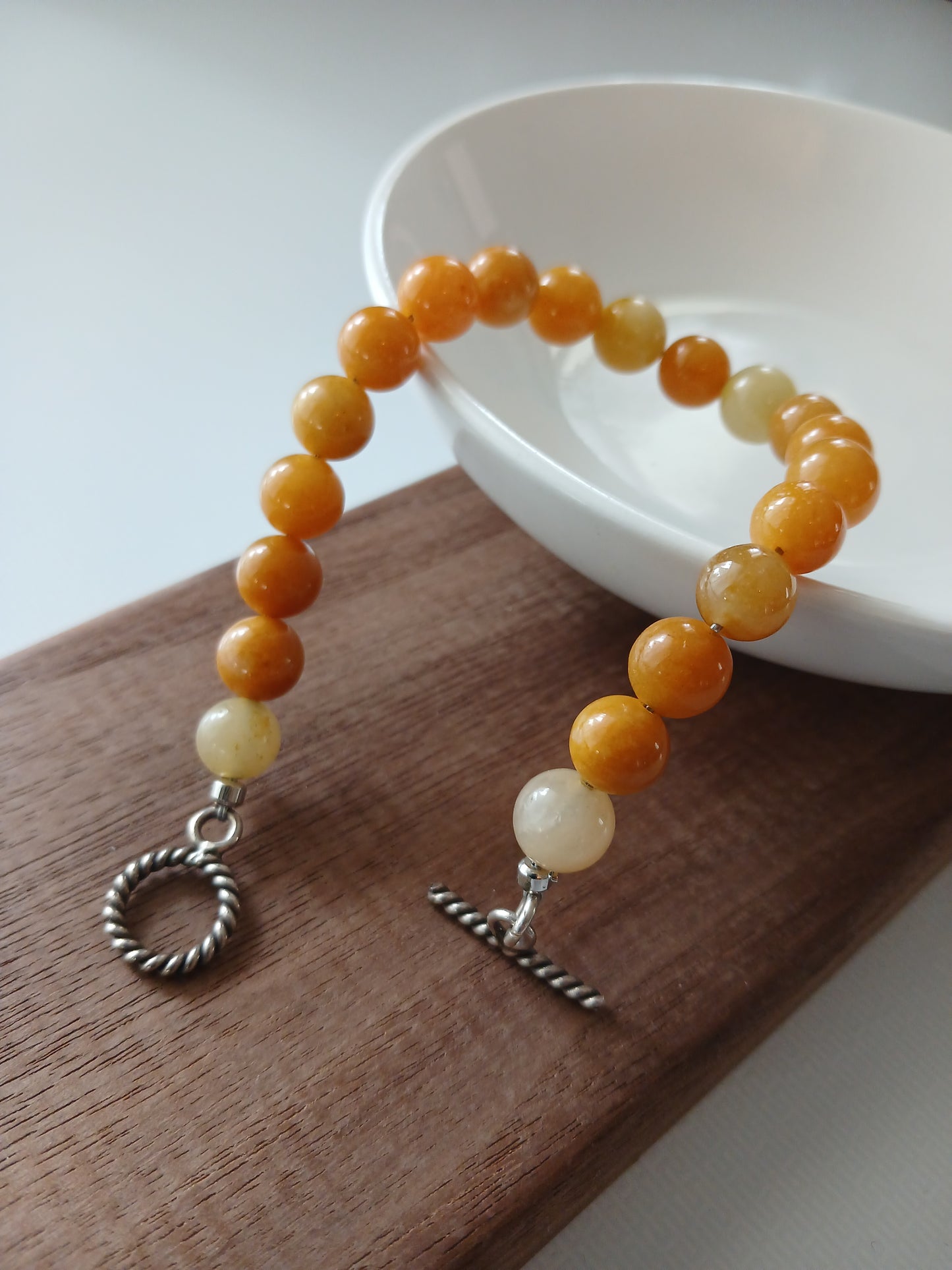 Yellow Jade Bracelet 8mm