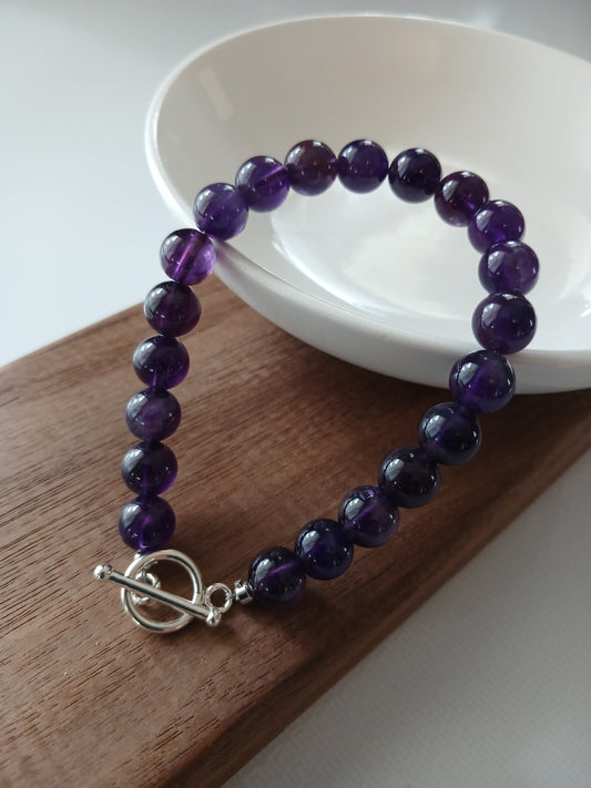Amethyst bracelet 8mm