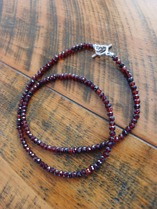 Garnet necklace 3.8mm