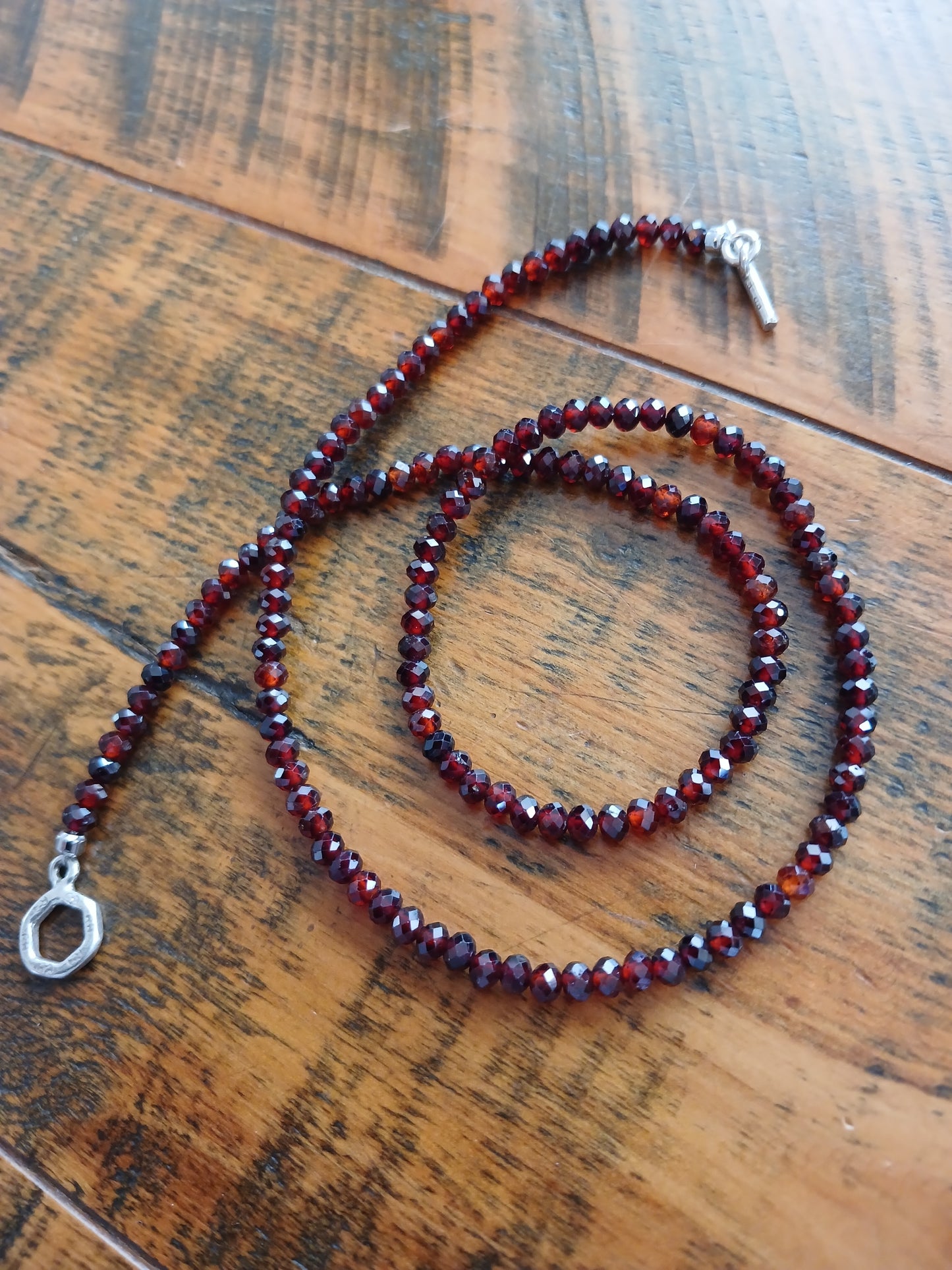 Garnet necklace 3.8mm