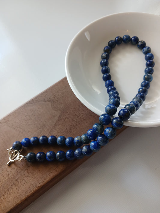 Lapis lazuli necklace 8mm